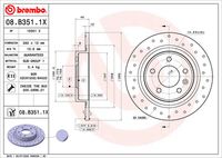 BREMBO 08B35111 - Disco de freno - PRIME LINE - UV Coated