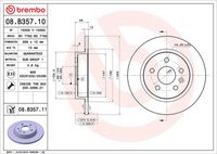 BREMBO 08.B357.10 - Disco de freno