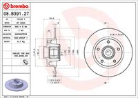 BREMBO 08B39127 - Disco de freno - PRIME LINE - With Bearing Kit