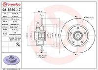 BREMBO 08B36917 - Disco de freno - PRIME LINE - With Bearing Kit