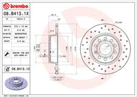 BREMBO 08B4131X - Lado de montaje: Eje trasero<br>Número de PR: 1KE<br>Tipo de disco de frenos: macizo<br>Espesor de disco de frenos [mm]: 10<br>Número de orificios: 5<br>Artículo complementario / información complementaria 2: con tornillos<br>Altura [mm]: 48<br>Diámetro de centrado [mm]: 65<br>Diámetro exterior [mm]: 272<br>Superficie: revestido<br>Espesor mínimo [mm]: 8<br>Par apriete [Nm]: 120<br>