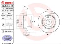 BREMBO 08B43911 - Disco de freno - PRIME LINE - UV Coated