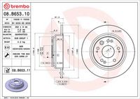 BREMBO 08.B653.11 - Disco de freno