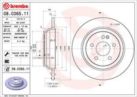 BREMBO 08C06511 - Disco de freno - PRIME LINE - UV Coated