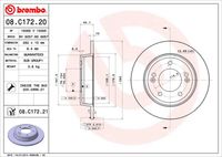 BREMBO 08C17220 - Código de motor: G3LE<br>Lado de montaje: Eje trasero<br>Diámetro exterior [mm]: 284<br>Espesor de disco de frenos [mm]: 10<br>Espesor mínimo [mm]: 8,4<br>Altura [mm]: 45<br>corona de agujeros - Ø [mm]: 114,3<br>Tipo de disco de frenos: macizo<br>Diámetro de centrado [mm]: 76<br>Número de orificios: 5<br>Superficie: revestido<br>Artículo complementario / información complementaria 2: con tornillos<br>cumple norma ECE: ECE-R90<br>Diámetro de taladro hasta [mm]: 12,5<br>