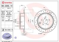 BREMBO 08C25211 - Disco de freno - PRIME LINE - UV Coated