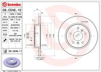 BREMBO 08C54611 - Disco de freno - PRIME LINE - UV Coated