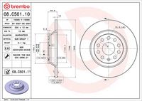 BREMBO 08C50111 - Disco de freno - PRIME LINE - UV Coated