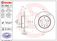 BREMBO 08C65611 - Disco de freno - PRIME LINE - UV Coated