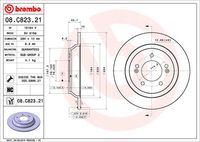 BREMBO 08C82321 - Lado de montaje: Eje trasero<br>Tamaño de llanta [pulgada]: 14<br>Tamaño freno: 14"<br>Tipo de disco de frenos: macizo<br>Tipo de disco de frenos: perforado<br>Espesor de disco de frenos [mm]: 10<br>Número de orificios: 5<br>Artículo complementario / información complementaria 2: con tornillos<br>Altura [mm]: 45<br>Diámetro de centrado [mm]: 76<br>Diámetro exterior [mm]: 262<br>Superficie: revestido<br>Espesor mínimo [mm]: 8,6<br>