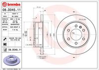 BREMBO 08D04511 - Disco de freno - PRIME LINE - UV Coated