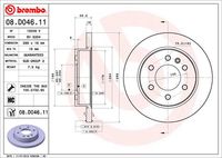 BREMBO 08D04611 - Disco de freno - PRIME LINE - UV Coated