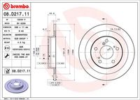 BREMBO 08D21711 - Disco de freno - PRIME LINE - UV Coated