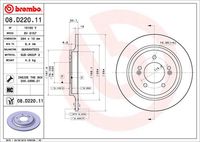 BREMBO 08D22011 - Disco de freno - PRIME LINE - UV Coated