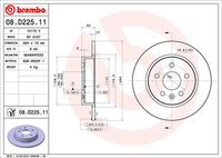 BREMBO 08D22511 - Disco de freno - PRIME LINE - UV Coated