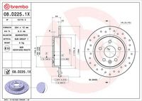 BREMBO 08D22511 - Disco de freno - PRIME LINE - UV Coated