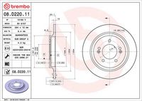 BREMBO 08D22011 - Disco de freno - PRIME LINE - UV Coated