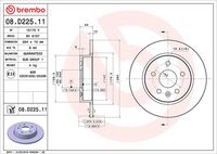 BREMBO 08D22511 - Disco de freno - PRIME LINE - UV Coated