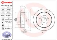 BREMBO 08D41511 - Disco de freno - PRIME LINE - UV Coated