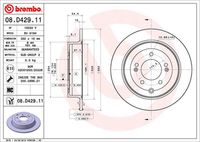 BREMBO 08D42911 - Disco de freno - PRIME LINE - UV Coated