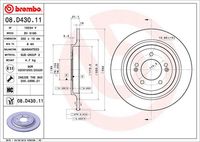 BREMBO 08D43011 - Disco de freno - PRIME LINE - UV Coated