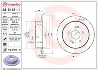 BREMBO 08.D415.11 - Disco de freno