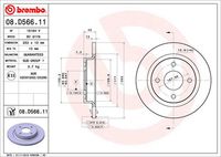 BREMBO 08D56611 - Lado de montaje: Eje delantero<br>Diámetro exterior [mm]: 262<br>Espesor de disco de frenos [mm]: 23<br>Espesor mínimo [mm]: 21<br>Altura [mm]: 43,9<br>corona de agujeros - Ø [mm]: 107,95<br>Tipo de disco de frenos: ventilado<br>Diámetro de centrado [mm]: 63,55<br>Número de orificios: 4<br>Superficie: revestido<br>Procesamiento: altamente carbonizado<br>cumple norma ECE: ECE-R90<br>Diámetro de taladro hasta [mm]: 13,8<br>