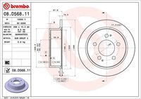 BREMBO 08D56811 - Disco de freno - PRIME LINE - UV Coated