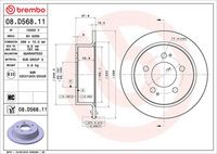 BREMBO 08D56811 - Disco de freno - PRIME LINE - UV Coated