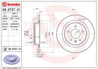 BREMBO 08D75721 - Disco de freno - PRIME LINE - UV Coated