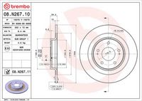 BREMBO 08.N267.11 - Disco de freno