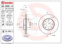 BREMBO 09.3090.11 - Disco de freno