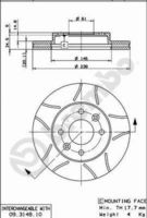 BREMBO 09314875 - Lado de montaje: Eje delantero<br>Tipo de disco de frenos: ventilación interna<br>Espesor de disco de frenos [mm]: 20<br>Número de orificios: 4<br>Artículo complementario / información complementaria 2: con tornillos<br>Altura [mm]: 41<br>Diámetro de centrado [mm]: 61<br>Diámetro exterior [mm]: 238<br>Espesor mínimo [mm]: 17,7<br>Par apriete [Nm]: 85<br>