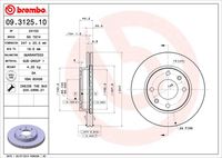 BREMBO 09.3125.10 - Disco de freno