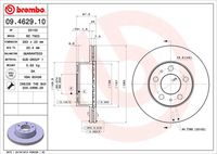 BREMBO 09462910 - Lado de montaje: Eje delantero<br>Tipo de disco de frenos: macizo<br>Espesor de disco de frenos [mm]: 14,3<br>Número de orificios: 5<br>Artículo complementario / información complementaria 2: con tornillos<br>Altura [mm]: 65<br>Diámetro de centrado [mm]: 68<br>Diámetro exterior [mm]: 263<br>Espesor mínimo [mm]: 12,7<br>Par apriete [Nm]: 110<br>