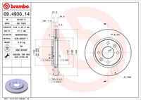 BREMBO 09.4930.14 - Disco de freno