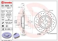 BREMBO 0949391X - Disco de freno - XTRA LINE - Xtra