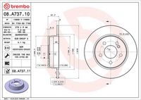 BREMBO 08.A737.11 - Disco de freno