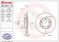 BREMBO 09501710 - Disco de freno - PRIME LINE