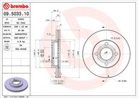 BREMBO 09503310 - Disco de freno - PRIME LINE