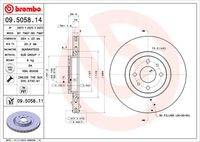 BREMBO 09505811 - Disco de freno - PRIME LINE - UV Coated