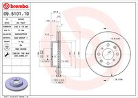 BREMBO 09510110 - Disco de freno - PRIME LINE