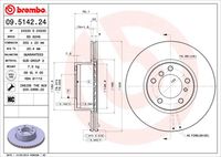 BREMBO 09514224 - Disco de freno - PRIME LINE