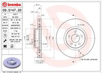 BREMBO 09514720 - Disco de freno - PRIME LINE