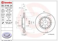 BREMBO 09514824 - Disco de freno - PRIME LINE