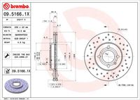 BREMBO 0951661X - Disco de freno - XTRA LINE - Xtra