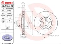 BREMBO 09518024 - Disco de freno - PRIME LINE