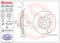 BREMBO 09.5180.31 - Disco de freno