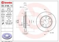 BREMBO 09519611 - Disco de freno - PRIME LINE - UV Coated