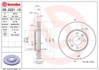 BREMBO 09522110 - Disco de freno - PRIME LINE